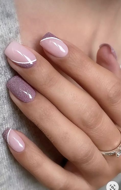 Sparkle Nail Designs, Latest Nail Designs, Milky Nails, Manicure Nail Designs, Fancy Nails Designs, Nagel Tips, Everyday Elegance, Sparkle Nails, Short Acrylic Nails Designs