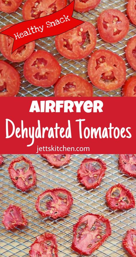 Dehydrated Tomatoes using the AirFryer makes a great snack or add to salads. Dehydrate Veggies In Air Fryer, How To Dehydrate Tomatoes In Air Fryer, Dehydrating Tomatoes In Dehydrator, Dehydrate Tomatoes In Air Fryer, Tomato Chips Air Fryer, Dehydrating Tomatoes In Air Fryer, Dehydrated Tomatoes In Air Fryer, Dehydrated Tomatoes Recipes, Dehydrate Recipes