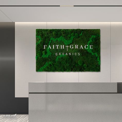 Moss Logo for a personal care giant uses varied shades of green to create a peaceful, layered look that pops against their white logo. Moss Logo, Moss Art, Moss Wall, Environmental Awareness, Picture Logo, Luxury Home Decor, Layered Look, Restaurant Design, Luxury Real Estate