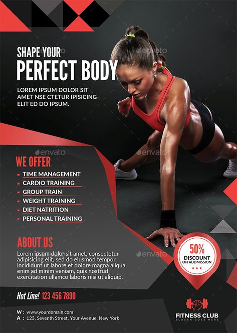 Personal Trainer Flyer, Fitness Flyer, Blogger Templates, Weight Training, Perfect Body, Time Management, You Fitness, Personal Trainer, Cardio