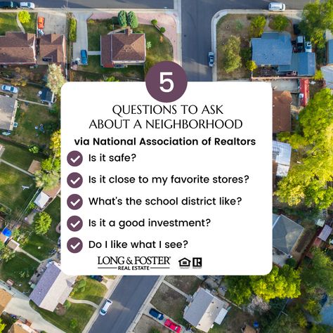 Real Estate Questions, Best Investments, School District, Questions To Ask, The Fosters, The Neighbourhood, Real Estate