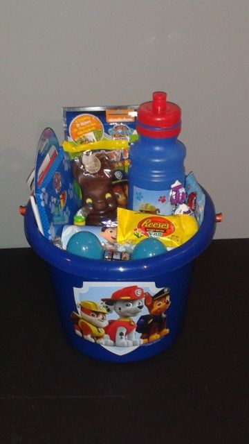 Paw patrol Easter basket Kreative gift boutique Paw Patrol Easter Basket, Newborn Easter Basket, Homemade Easter Baskets, Unique Easter Baskets, Creative Easter Baskets, Boys Easter Basket, Baby Easter Basket, Kids Easter Basket, Holiday Gift Baskets