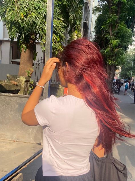 #redhair #redhairinspo #wineredhair 
#cherryredhair #cokeredhair #darkredhair #redhead Red Hair In Sunlight, Hair In Sunlight, Red Hair, Hair, Red, Quick Saves