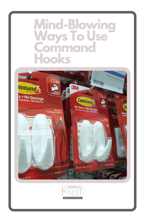 Diy Command Hooks, Hanger Hacks Organization Ideas, Command Hooks Hacks, Command Hooks Ideas, Command Hooks Ideas Organizing Dorm Room, Ways To Use Command Hooks, Command Strips For Necklace Organizer, Desk Organization Tips, Tv Cords