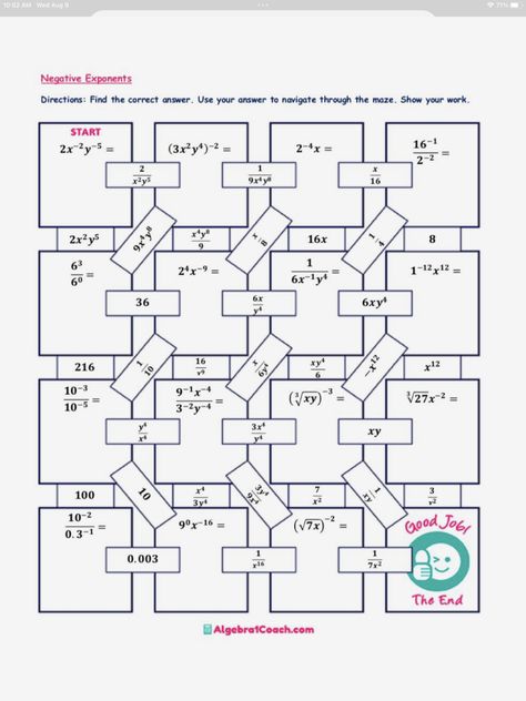 Power Of Numbers, Real Numbers Activity, Exponent Activities, Number System Worksheets, Maze Activities, Real Number System, Pre Algebra Worksheets, Negative Exponents, Numbers Activity