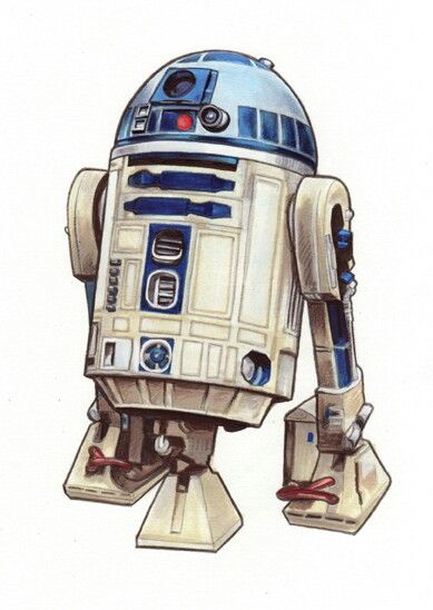 R2D2! Star Wars Art Drawings, Star Wars Bb8, Mega Pokemon, Star Wars Quotes, Star Wars Droids, Star Wars R2d2, Cuadros Star Wars, Star Wars Drawings, Arte Robot