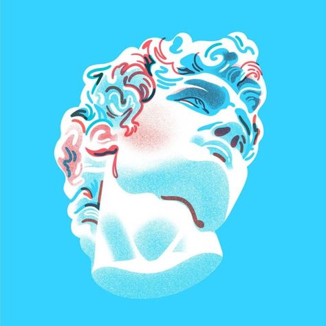 Statue Of David, Digital Portrait Art, Cover Art Design, Animation Design, New Wall, Large Art, Graphic Poster, Graphic Design Illustration, Collage Art