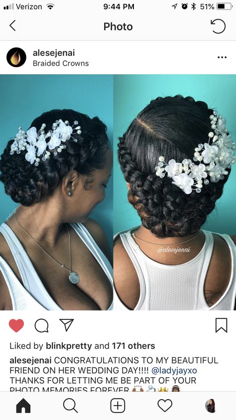 Natural Hairstyles For Bride Black Women, Halo Braids For Black Women Wedding, Braided Updo For Wedding Black Women, Wedding Hairstyles For Black Women With Locs, Natural Bride Hairstyles For Black Women, Beach Wedding Hairstyles For Black Women, Bridal Updo For Black Women, Wedding Protective Hairstyles, Braided Updo For Black Women Cornrow Natural Hair Wedding Hairstyles