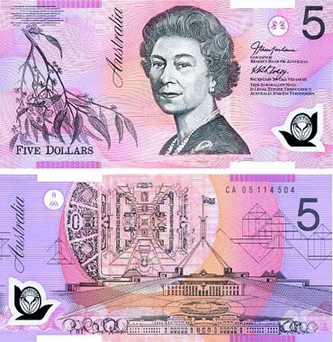 Australian Dollar (AU$) Australian Money, Banknote Collection, Dollar Note, Dollar Banknote, Currency Design, Currency Note, Money Notes, Money Collection, 5 Dollars