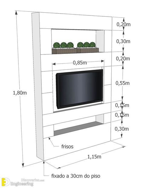 TV Unit Dimensions And Size Guide - Engineering Discoveries Tv Unit Dimensions, Tv Room Modern, Slime Easy, Tv A Muro, Tv Wall Panel, Tv Wall Units, Modern Tv Room, Modern Tv Wall Units, Suport Tv