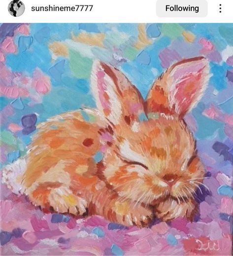 Duckling Painting Acrylic, Painting Rabbits Acrylic, Bunny Paintings Easy, Bunny Painting Ideas, Bunny Painting Easy, Rabbit Paintings, Animal Paintings Acrylic, Bunny Painting, Rabbit Painting