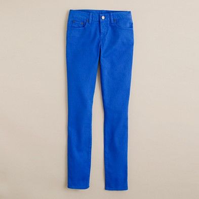 J.Crew Bright Blue Pants, Bright Blue Jeans, Colored Pants, Blue Pants, Toothpick, Colored Denim, Bright Blue, Star Fashion, Colored Jeans