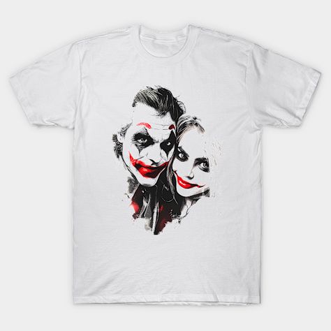 Joker & Harley Quinn - Fan Art -- Choose from our vast selection of Crewneck and V-Neck T-Shirts to match with your favorite design to make the perfect graphic T-Shirt. Pick your favorite: Classic, Boxy, Tri-Blend, V-Neck, or Premium. Customize your color! For men and women. Harley And Joker, Joker Harley Quinn, Joker Harley, Joker T Shirt, Joker And Harley Quinn, The Joker, Art T Shirt, Harley Quinn, Graphic T Shirt