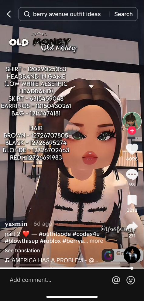 Berry Ave Job Outfit Codes, Rich Girl Berry Ave Codes, Berry Ave Rich Outfit Codes, Rich Berry Avenue Codes, Bloxburg Outfit Codes Old Money, Old Money Berry Avenue Outfit Codes, Berry Avenue Codes Headband, Roblox Old Money Outfit Codes, Berry Avenue Rich Outfit Codes