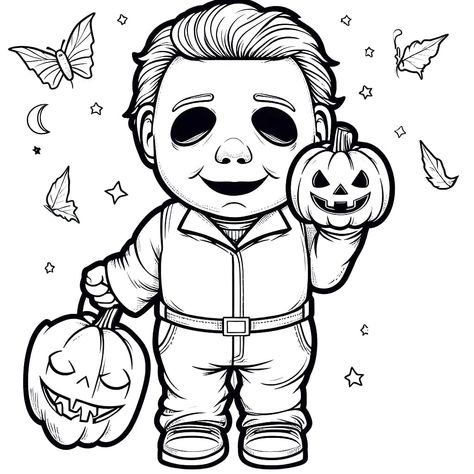 Halloween Color Pages, Halloween Coloring Pages Printable, Halloween Color, Halloween Preschool, Color Pages, About Halloween, Michael Myers Halloween, Halloween Images, Halloween Haunted Houses