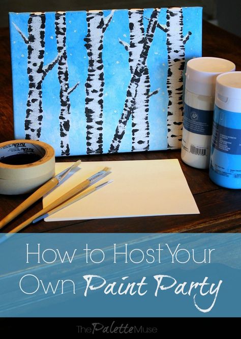 Wine And Paint Night, Diy Paint Party, Wine And Canvas, Wine Painting, Sip N Paint, Paint Nite, Birch Trees, Beating Heart, Craft Night