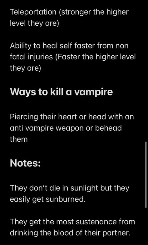 Vampire Writing Promts, Vampire Prompts Story Ideas, Vampire Writing Tips, Vampire Lore Ideas, Vampire Scenarios, Vampire Au Prompts, Vampire Writing Prompts Dark, Vampire Knowledge, Vampire Powers List