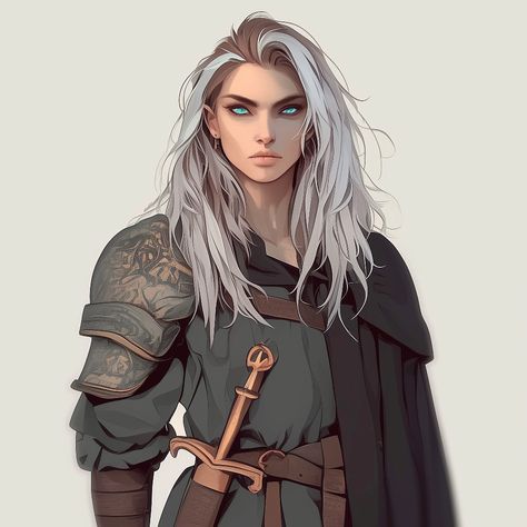 Scifi Concept Art Character, Skyrim Character Art, Raven Queen Cleric, Winter Eladrin Female Dnd, Dnd Female Ranger, Viking Female Art, Female Archer Art, Dnd Character Design Ideas, Dnd High Elf Female