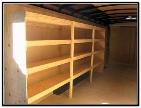 Best 25+ Trailer shelving ideas Box Truck Shelving Ideas, Enclosed Trailer Cabinets, Enclosed Utility Trailers, Van Setup, Van Fitout, Trailer Shelving, Work Truck Storage, Build Shelves, Tool Trailer