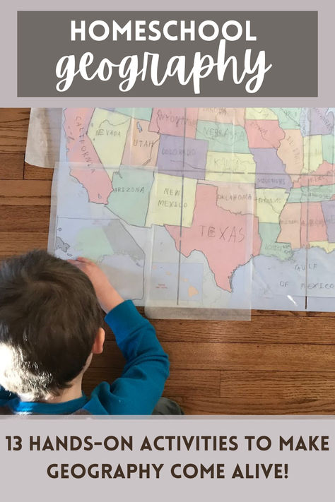 Us Geography Homeschool, Geography Homeschool, Third Grade Homeschool, Homeschooling Kindergarten, Us Geography, Homeschool Family, Geography Activities, Teaching Geography, Homeschool Geography