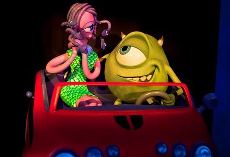 Mike and Schmoopsie's date night! Monsters Inc University, Cartoon Couples, Couples Art, Mike Wazowski, Monsters University, Diy Gifts For Him, Monster University, Disney California Adventure, California Adventure