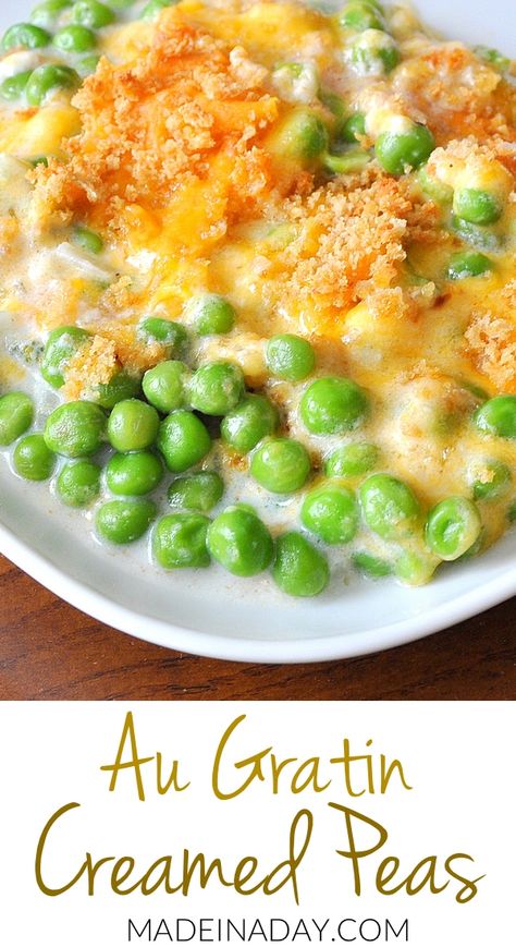 Creamed Peas Recipe, Peas And Cheese, Creamed Peas And Potatoes, Creamed Peas, Ruth Chris, Peas Recipe, Comfort Food Southern, Pea Recipes, Veggie Side Dishes