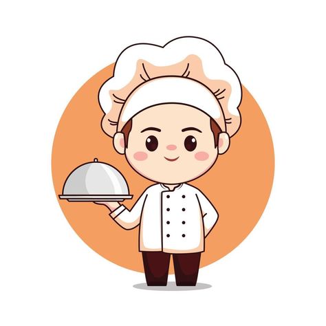 Chibi Cooking, Baker Cartoon, Soft Board Decoration, Cartoon Chef, Cake Drawing, Chibi Boy, Master Chef, Children Images, Vector Character