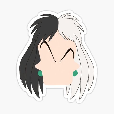 Cruella Stickers, Stickers Disney, Birthday Cake For Cat, Friends Sketch, Evil Disney, Sticker Design Inspiration, Cruella Deville, Disney Sticker, 101 Dalmatians