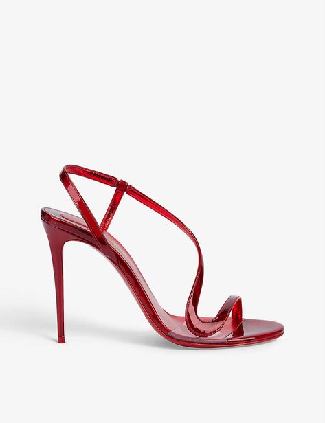 CHRISTIAN LOUBOUTIN - Rosalie 100 patent leather sandals | Selfridges.com Louboutin High Heels, Red Bottom Heels, Famous Musicians, Red Louboutin, Red Carpet Ready, Christian Louboutin Heels, Louboutin Heels, Red Sole, Red Bottoms