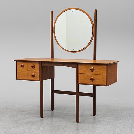 Bukowski, Modern Prints, Dressing Table, Time Piece, Teak, Furniture Design, Table Settings, Vanity, Mid Century