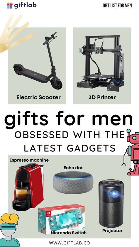 If you have a friend or loved one who is totally obsessed with the latest technology and gadgets, finding an affordable gift for him can be tough. Don't worry, we have a list of gifts that will keep him amazed no matter what your budget is! Here's an awesome gift guide for every tech savvy guy out there! #giftideas #giftsforhim #techy Top Tech Gifts, Tech Gifts For Men, Cool Gadgets For Men, Cool Tech Gifts, Latest Tech Gadgets, Technology Gifts, Solar Kit, World Of Wonder, High Tech Gadgets