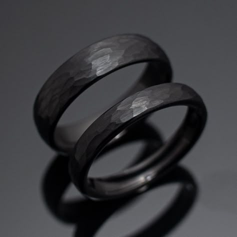 Your wedding ring set order includes + One 6mm Black Hammered Obsidian-styled tungsten Wedding Band + One 4mm Black Hammered Obsidian-styled tungsten Wedding Ring + Both Come inside Wax Sealed Ring Boxes. Limited Time: Free Matching Set of Black Silicone Bands w/ Order. *Durable - Incredibly Scratch-Resistant to always look great. *Comfort-fit & Weighty - Designed to fit well and feel good in your hand. *Made to order - Every ring we ship is unique and one-of-a-kind. *6mm - Most popular standard Dark Grey Wedding Band Men, Mens Obsidian Wedding Ring, Black Hammered Wedding Band, Obsidian Mens Wedding Band, Matching Black Wedding Bands, Black Titanium Wedding Band, Wedding Ring Men Black, Silicone Mens Wedding Band, Unique Mens Wedding Bands Black