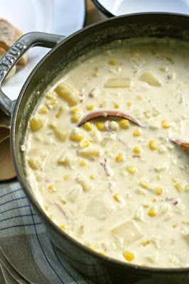 New England Corn Chowder Recipe, New England Corn Chowder, Potato Corn Chowder Soup, Best Corn Chowder Recipe, Crab And Corn Chowder, Easy Corn Chowder, Corn Chowder Soup, Potato Corn Chowder, Chicken Corn Chowder