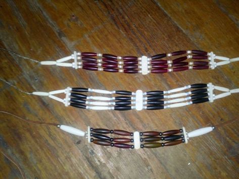 How To Make Choker Necklaces, Jewelry Facts, Native American Bracelets, Multiple Earrings, American Indian Jewelry, Native Jewelry, Necklace Patterns, Woven Bracelets, Native American Culture