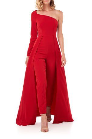 Jumpsuits With Skirt Overlay, Jumpsuit Skirt Overlay, Jumpsuit With Skirt Overlay Dresses, Formal Pants With Skirt Overlay, Red Jumpsuit Outfit Wedding, Evening Jumpsuits Classy, Jumpsuit Formal Wedding, Jumpsuit With Skirt Overlay, Pants With Skirt Overlay