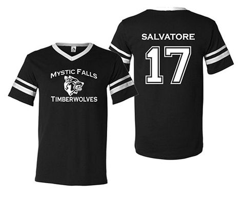 Adult Vampire Diaries Mystic Falls Timberwolves Salvatore 17 Jersey Vampire Diaries Mystic Falls, Vampire Diaries Necklace, Tvd Merch, Vampire Diaries Season 7, Vampire Diaries Shirts, Vampire Diaries Jewelry, Vampire Diaries Books, Vampire Diaries Outfits, Merch Hoodie