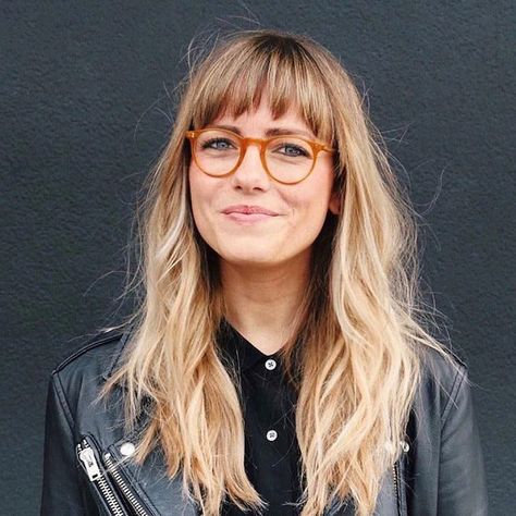 Bob Pendek, Bangs And Glasses, Long Hair With Bangs, Long Blonde, Long Blonde Hair, Hair Envy, Hair Today, Great Hair, Trendy Hairstyles