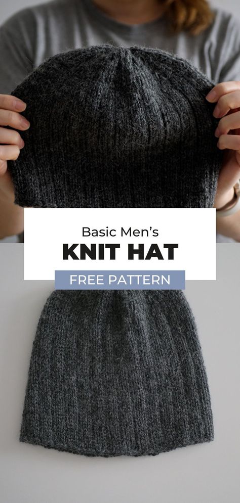 Free Mens Beanie Knitting Patterns, Men Knitted Hat Free Pattern, Men’s Hat Knitting Pattern, Knit Mens Hat, Mens Knit Hats, Mens Knitted Hat, Mens Hat Knitting Pattern, Seed Stitch Cowl, Quick Knitting Projects