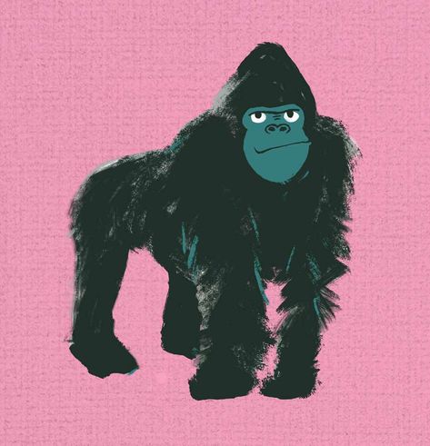 Gorilla Illustration, Gorilla Art, Gorilla Design, Gorillas Art, Books Design, Year Of The Monkey, Doodle Inspiration, Design And Illustration, Endangered Animals