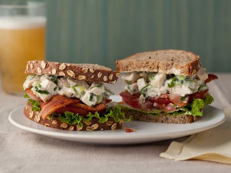 Chicken Salad Recipe : Food Network Kitchen : Food Network Cena Light, Roast Beef Sandwich, Pecan Chicken Salads, Chicken Salad Recipe Easy, Easy Chicken Salad, Sandwich Bar, Poached Chicken, Chicken Salad Recipe, Chicken Salad Sandwich