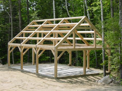 Completed Barns - Maine Barn Company Small Horse Barn Plans, Timber Frame Garage, Timber Frame Plans, Timber Frame Cabin, Timber Frame Barn, Timber Frame House, Basement House Plans, Timber Frame Construction, Agricultural Buildings