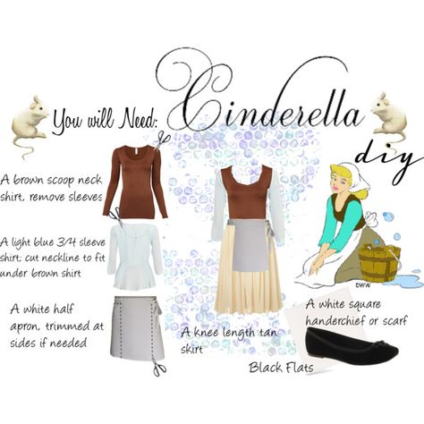 Cinderella Costume DIY by girlgamesh on Polyvore featuring Scoop, Vero Moda, See by ChloÃ©, Timeless, Versace and OXO Cinderella Costume Diy, Diy Cinderella Costume, Diy Princess Costume, Cinderella Play, Square Apron, Modern Cinderella, Cinderella Costume, Homecoming Ideas, Cinderella Party