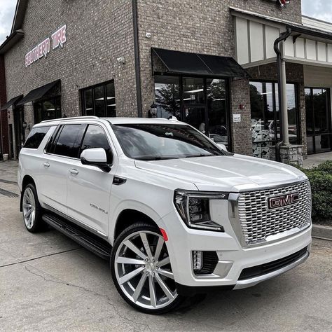 Mom Cars, Lifted Ford Truck, Luxury Suv Cars, White Suv, Gmc Suv, Luxury Cars Audi, Gmc Yukon Denali, Yukon Denali, White Truck