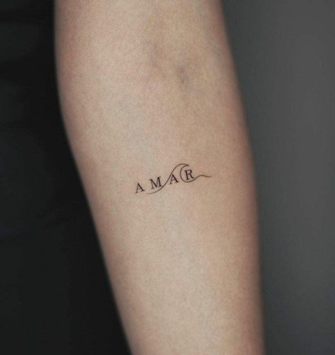 Script Tattoos For Women, Amar Tattoo, Zee Tattoo, Word Tattoo Ideas, Minimal Tattoo Designs, Magic Runes, Phrase Tattoos, Ear Tattoo Ideas, Tato Henna