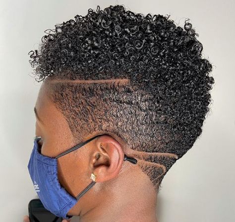 Twa Tapered Fade, Black Women Fade Haircut Natural Hair, Tapered Undercut Natural Hair, Hair Cuts For Black Women Natural, Mohawk Natural Hairstyles Black Women, Natural Hair Cuts For Black Women, Natural Tapered Cuts For Black Women, Tapered Natural Hairstyles, Tapered Haircut Natural Hair