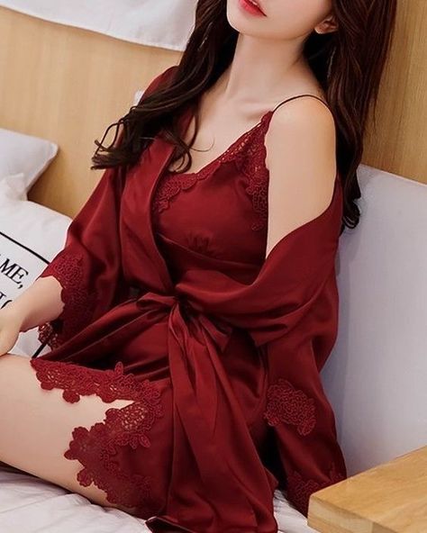 Women Nightwear Dresses, Girls Night Dress, Nightwear Dress, Sleepwear Fashion, Pakaian Feminin, Night Dress For Women, Korean Fashion Dress, Korean Girl Fashion, Lingerie Outfits