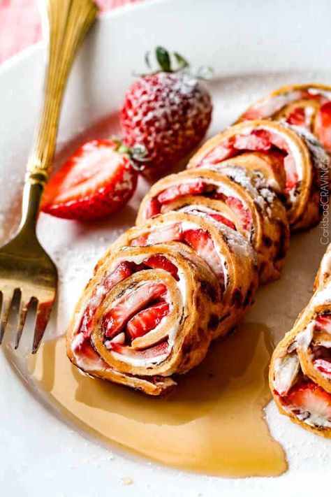 Toast Roll Ups, French Toast Batter, French Toast Roll Ups, French Toast Rolls, Roll Ups Recipes, Carlsbad Cravings, Pinwheel Recipes, Flatbread Recipes, Filling Breakfast