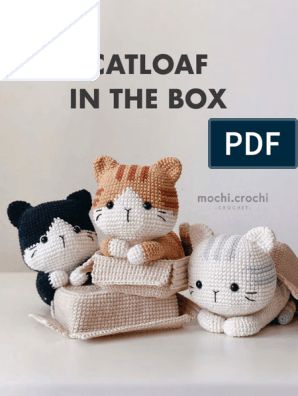 Download Box Crochet Pattern, Crochet Dog Patterns, Crochet Needlework, Mollie Makes, Cozy Crochet Patterns, Half Double Crochet Stitch, Crochet Cat Pattern, Cat Amigurumi, Pola Amigurumi