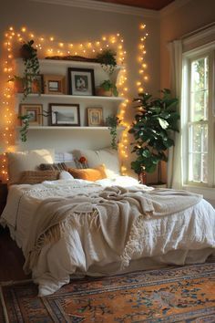 Boho Theme Bedroom, Vintage Bedroom Ideas Bohemian, Diy Bedroom Makeover, Home Improvement Diy, Rearranging Furniture, Dorm Room Hacks, Room Hacks, Bedroom Corner, Diy Bedroom