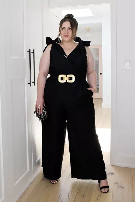 Tie Strap Wide Leg Jumpsuit curated on LTK Charity Event Outfit, Dark Feminine Fashion, Diana Dares, Outfits Gorditas, Zara Looks, Plus Size Workwear, Plus Size Chic, Plus Size Baddie Outfits, Men's Street Style